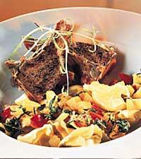 Lamm och pasta med ostfyllning