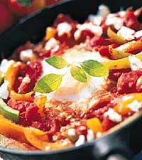 Paprikapanna med ägg
