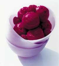 Hallonsorbet