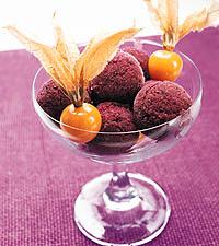 Blå yoghurtsorbet