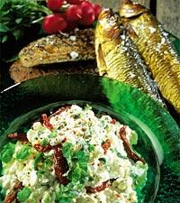 Kesosallad till rökt fisk