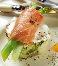 Potatismazarin med lax och rom