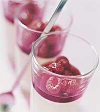 Panna cotta med hallon