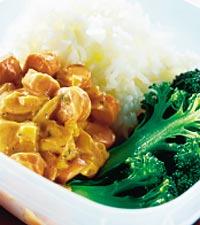 Snabb stroganoff med kokt ris