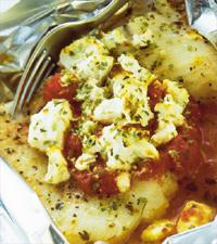 Pizzakryddad fiskfilé i ugn