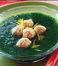 Grönkålssoppa med citronfrikadeller