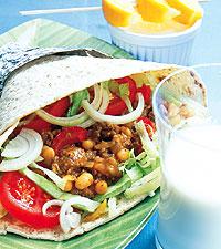 Köttfärsgömma med sallad