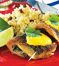 Korianderströmming med saffranskesella