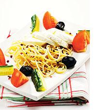 Mozzarella smaksatt med olivolja, röd- och grönpeppar
