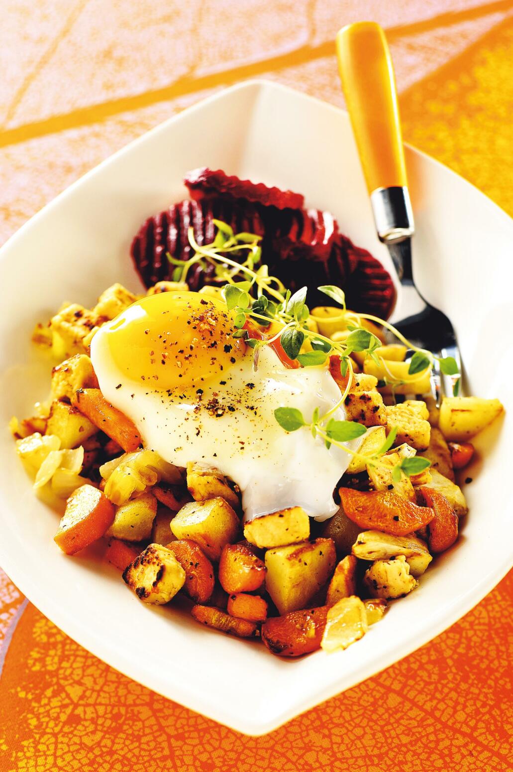 Rotsakspytt med quorn och purjofräs