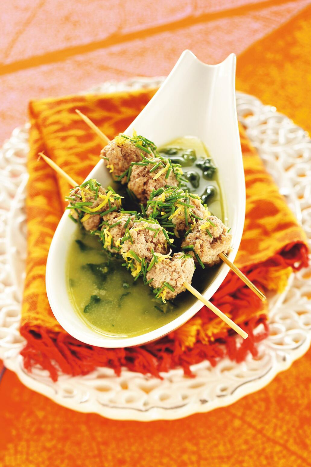 Potatisspenatsoppa med citronfrikadeller