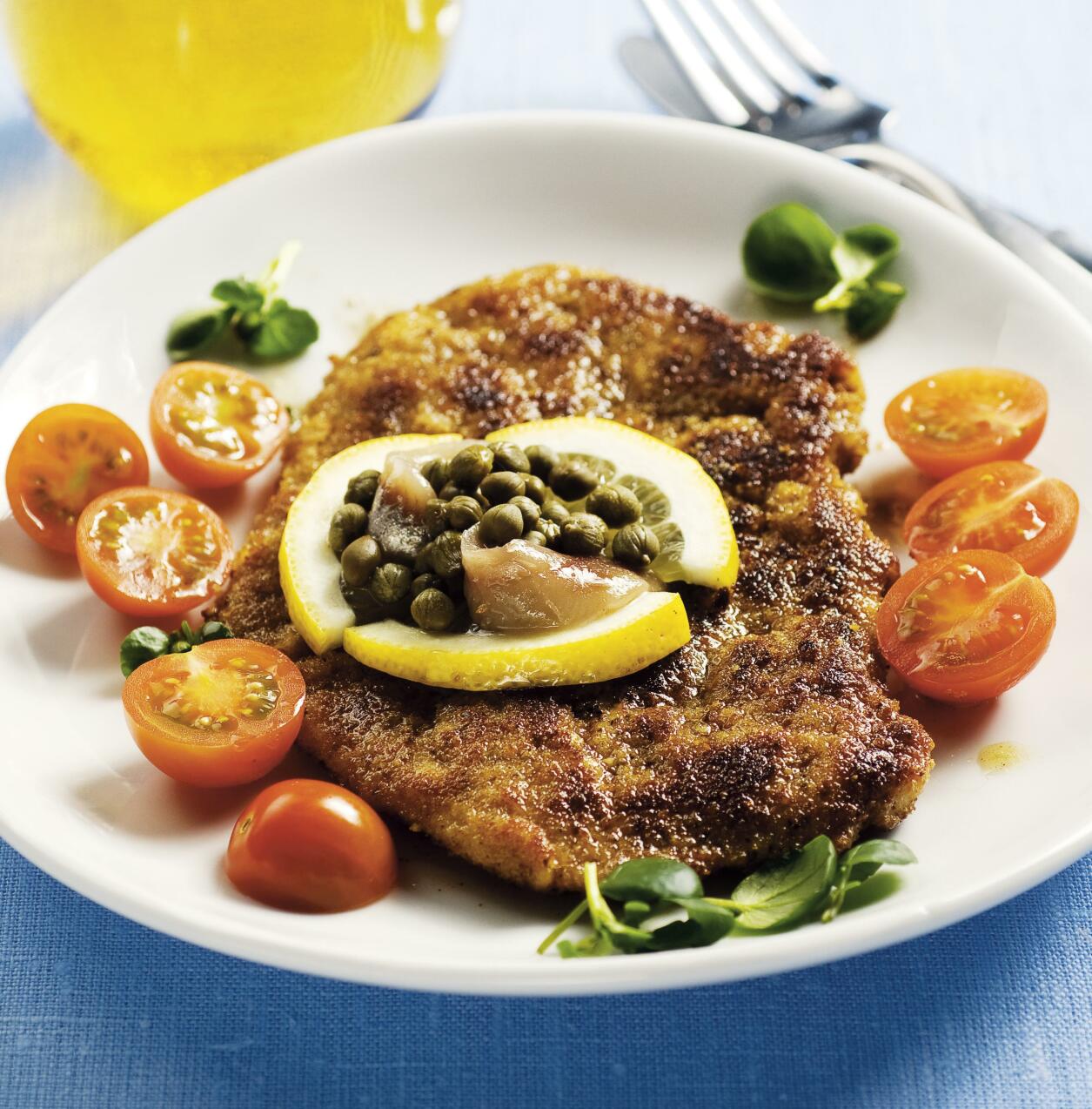 Schnitzel med citron & kapris