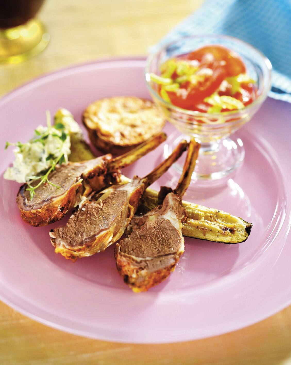 Lammracks med tomatsallad