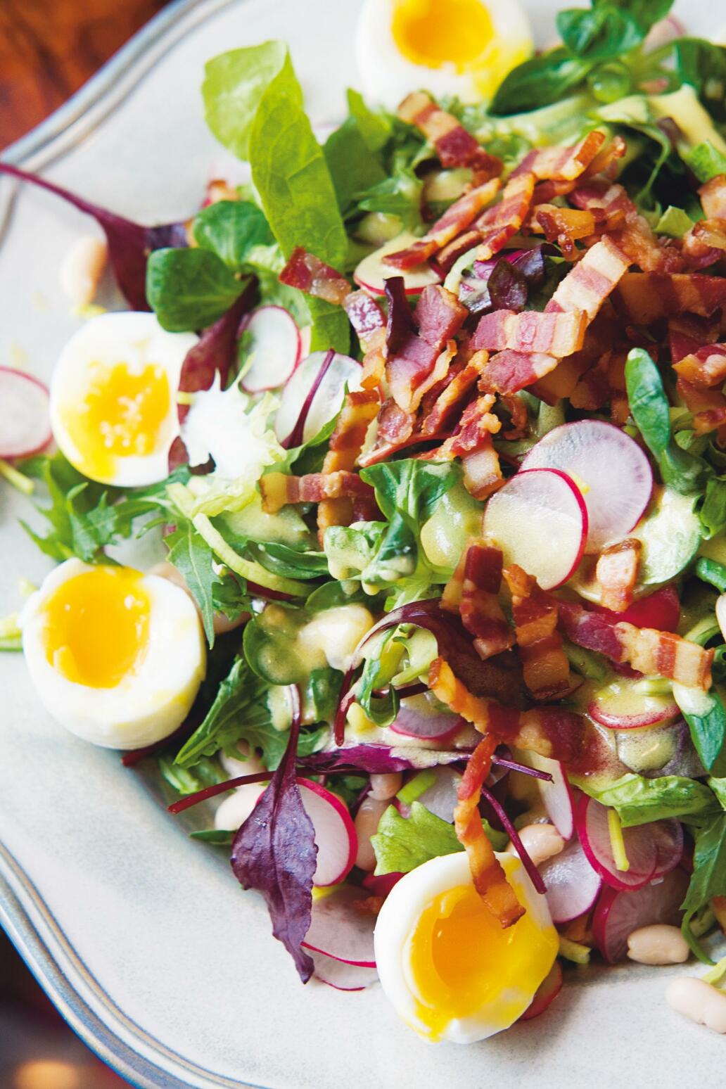 Fransk bondsallad med dijondressing