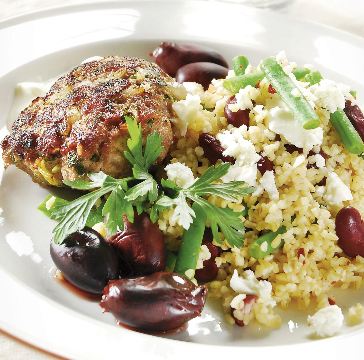 Färsbiffar med bulgur