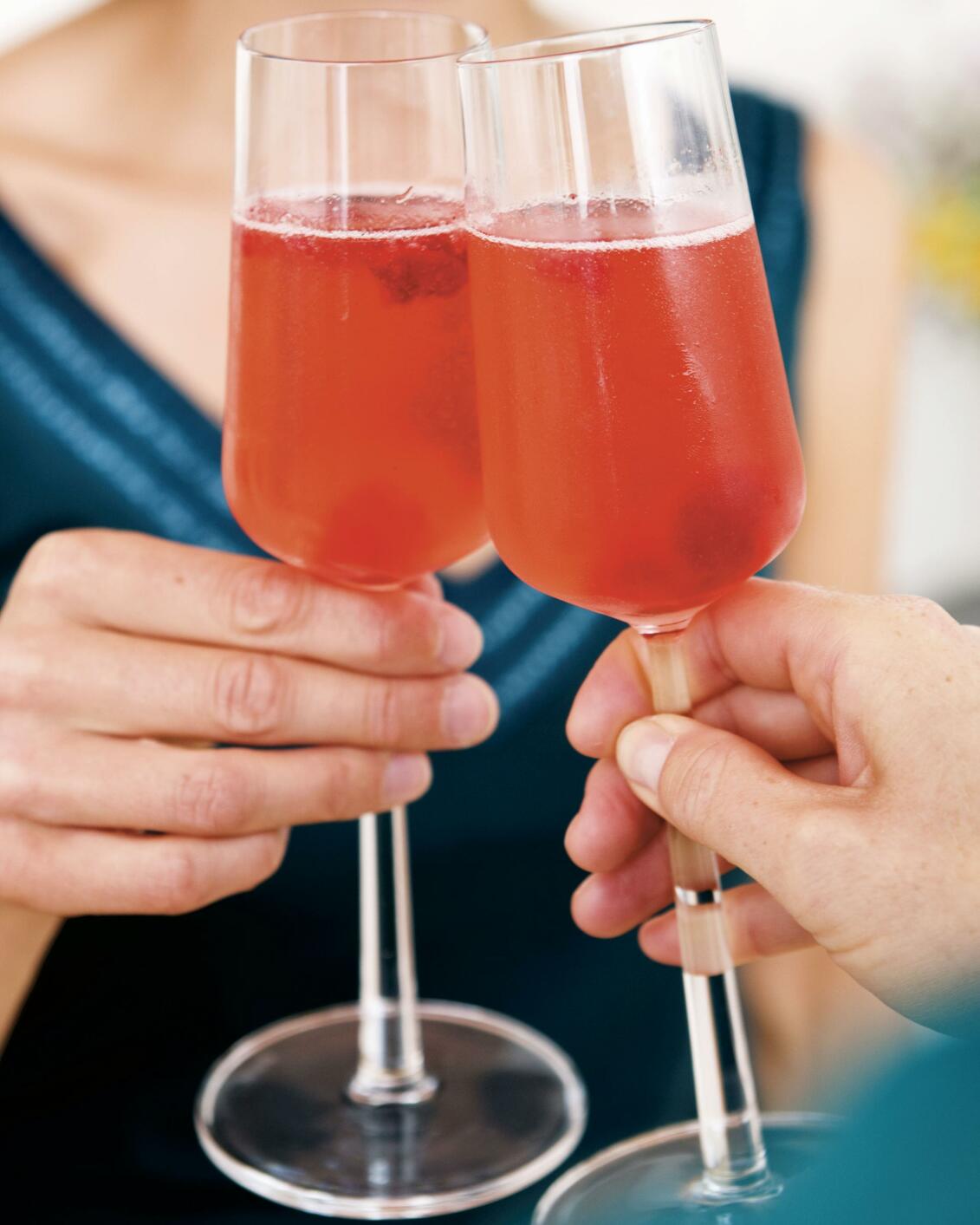 Välkomstbubbel med hallon