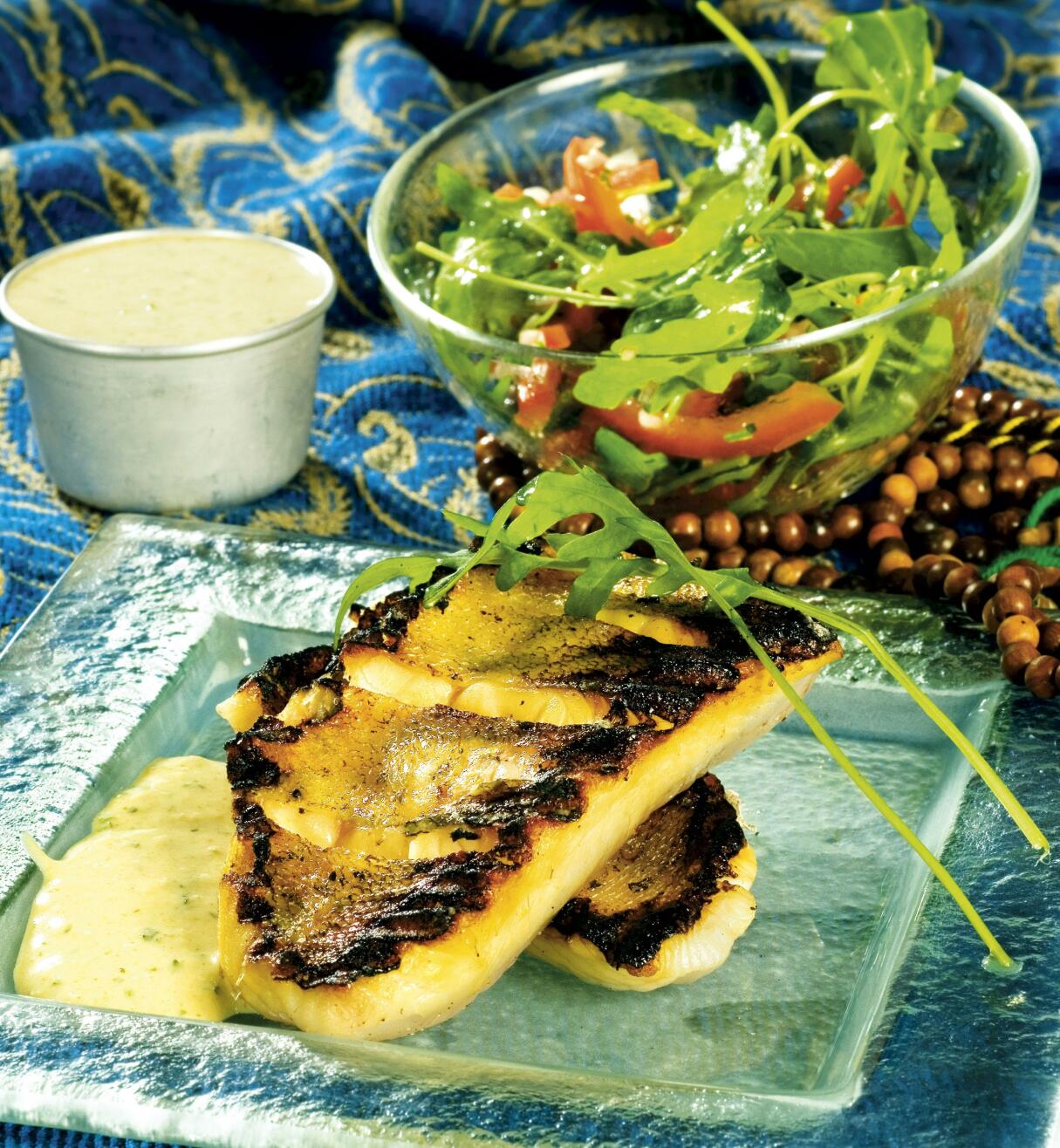 Grillad fisk med tahini