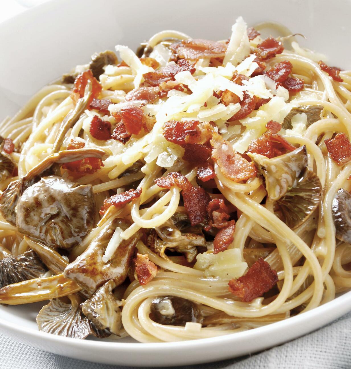 Spagetti med trattkantareller