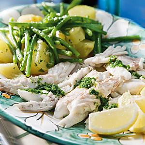 Saltbakad braxen med potatissallad