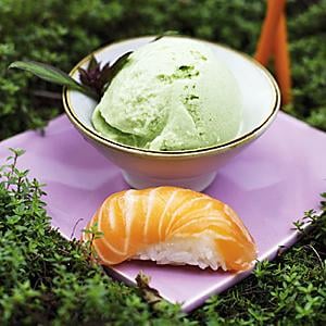 Wasabisorbet till sushi