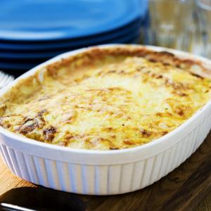 Tomatgratinerade fisk med senapssås