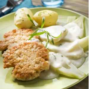 Fiskbiffar med stuvad fänkål
