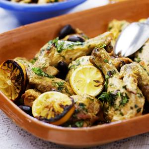 Citronstekt kyckling med örter och olivolja