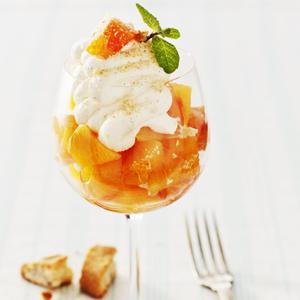 Blodapelsindessert med fluffig mascarponekräm