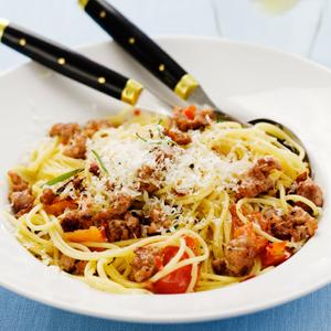Spagetti med salsiccia