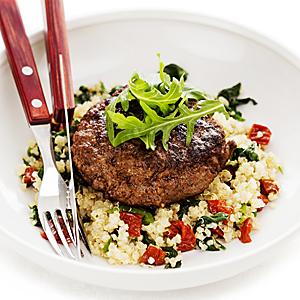Färsbiffar med quinoa