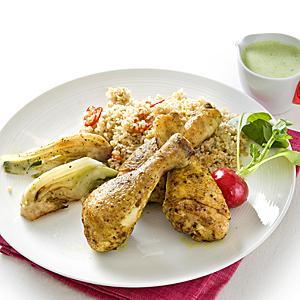 Currystekt kyckling med chilicouscous