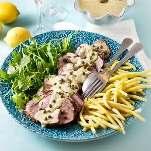 Vitello tonnato med vaxbönor