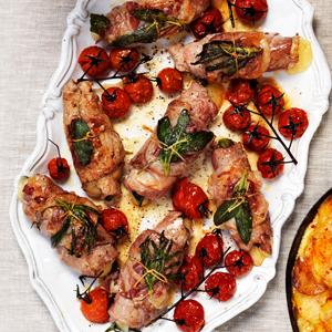 Lyxiga kalvrulader med pancetta