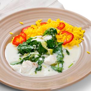 Citronfisk med saffransris