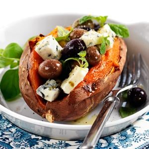 Sötpotatis med salt fyllning