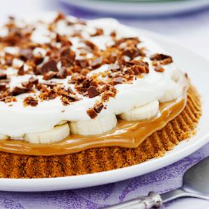 Banoffeepaj med dajm – Paj med kola och banan