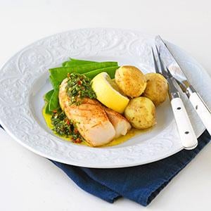 Stekt torsk med chimichurri