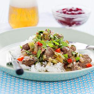 Kycklinglevergryta med färg