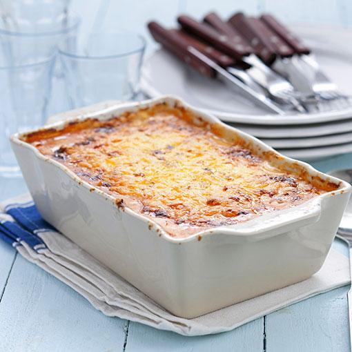 Squashgratäng med creme fraiche