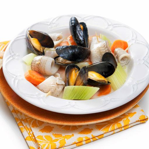 Spättagryta med musslor