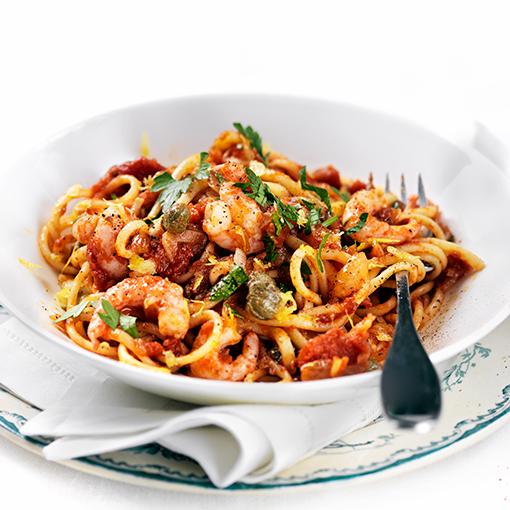Räkpasta med kapris