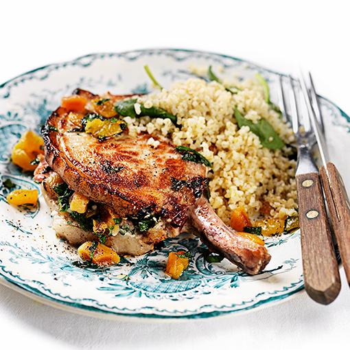 Fruktig fläskkotlett med couscous