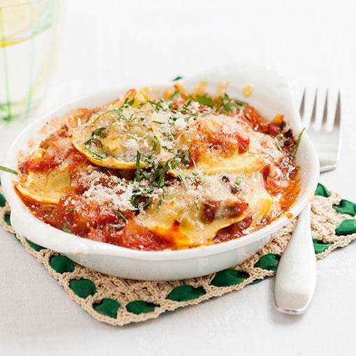 Raviolilasagne på vegovis