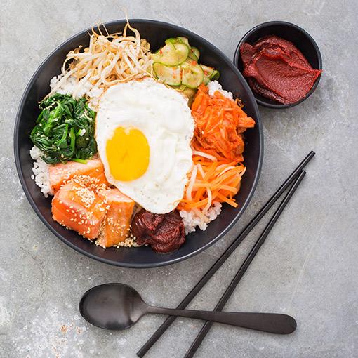 Bibimbap med lax