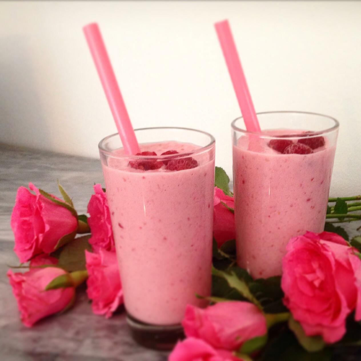 Banan & hallon smoothie