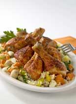 Kyckling med Halloweenrisotto