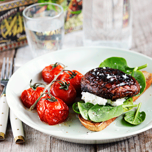 Grillad portabello med fetakräm