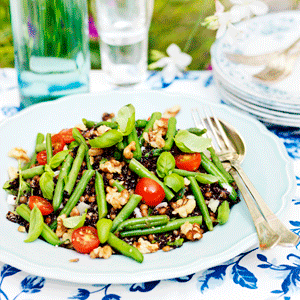 Quinoa- och bönsallad