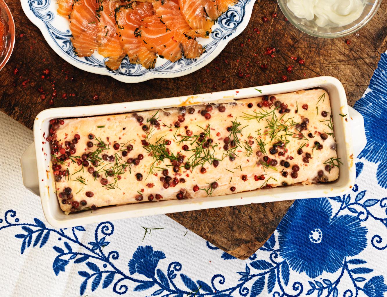 Laxpaté  med rosépeppar
