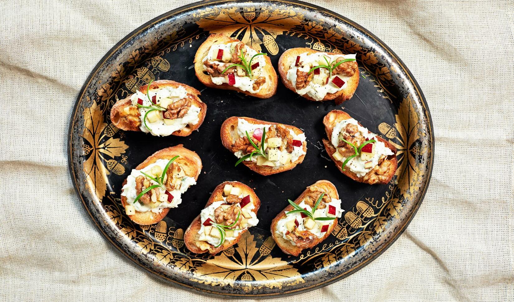 Gorgonzolatoast med valnötter